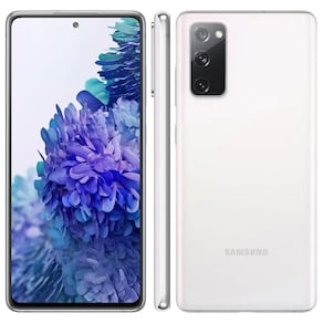 Smartphone Samsung Galaxy S20 FE Branco 5G, 128GB, 6GB RAM, Tela Infinita de 6.5”, Câmera Traseira Tripla, Android 12 e Processador Octa-Core