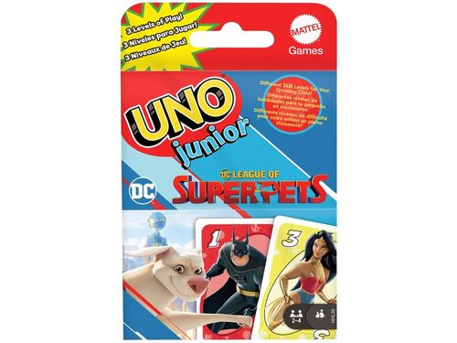 Jogo Uno Junior League Of Super Pets Mattel - 112 Cartas