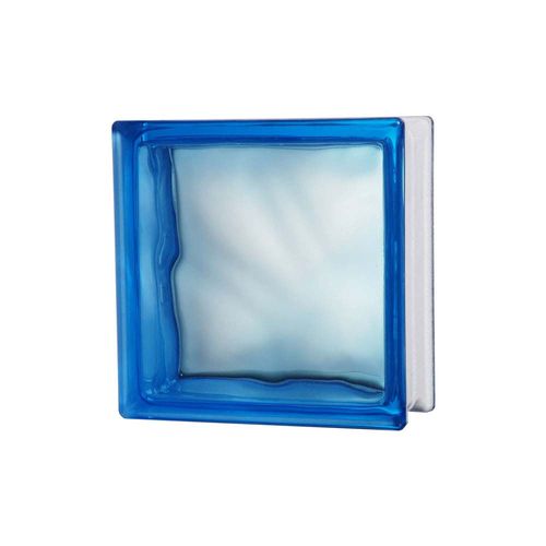 Bloco de Vidro 19x19cm Exclusivo Azul Bloco de vidro 19x19cm azul Exclusivo Telhanorte