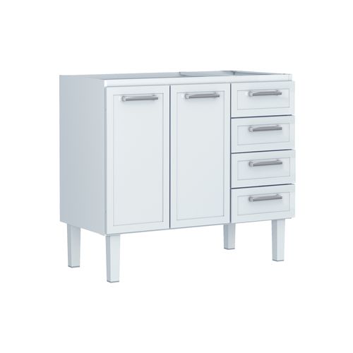 Gabinete de cozinha para pia de 120cm Apólo Flat 117,2x52,4cm branco Cozimax