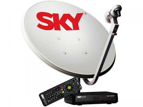 Kit Antena e Receptor Pré Pago HD - Sky