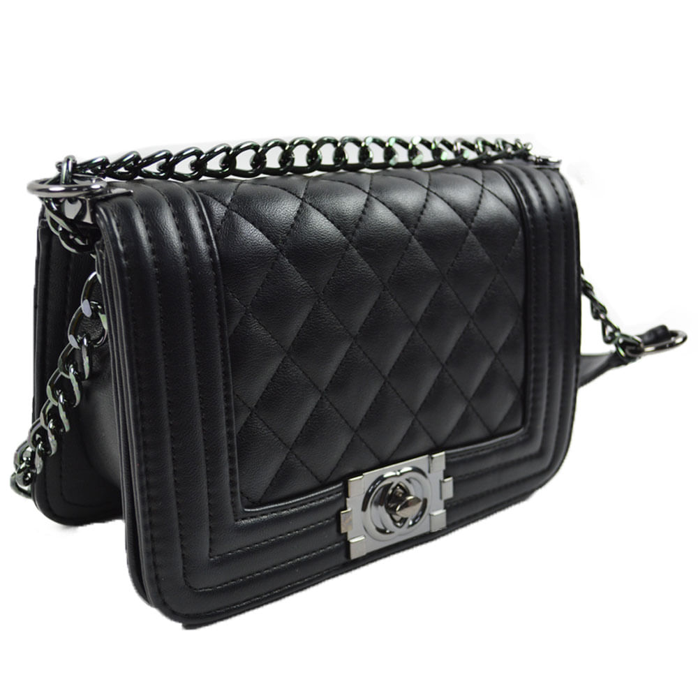 black chanel inspired bolsa