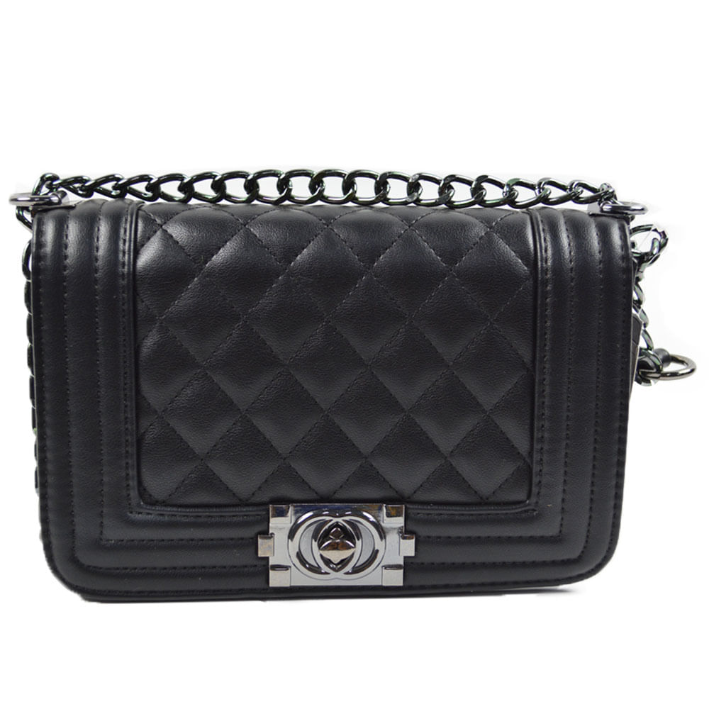 black chanel inspired bolsa