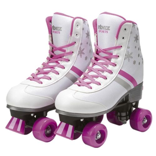Patins Fênix Brinquedos Roller Skate RL-06 - Branco Tamanho 35 ao 38