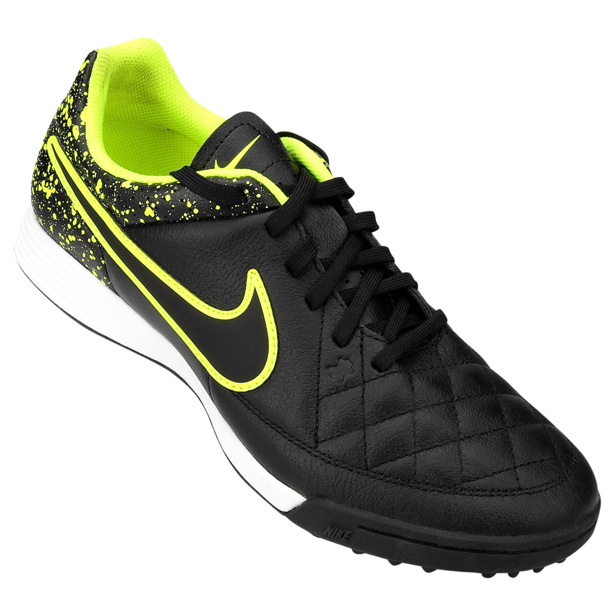 chuteira society nike tiempo genio 2 leather tf masculina