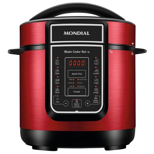 Panela Elétrica de Pressão Mondial Digital Master Cooker PE-41 3 Litros - Vermelha 220V
