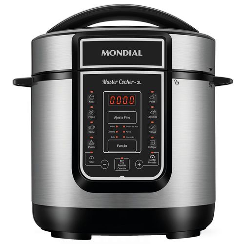 Panela Elétrica de Pressão Mondial Digital Master Cooker PE-40 3 Litros - Preto/Inox 220V