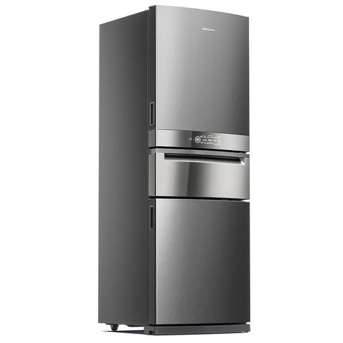 Refrigerador Brastemp Frost Free BRY59BK Inverse 3 com Freeze Control Pro Inox – 419 Litros 220v