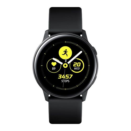Smartwatch Samsung Galaxy Watch Active 40mm Preto com Tela Super Amoled de 1.1\", Bluetooth, Wi-Fi, GPS, NFC e Sensor de Frequência Cardíaca.