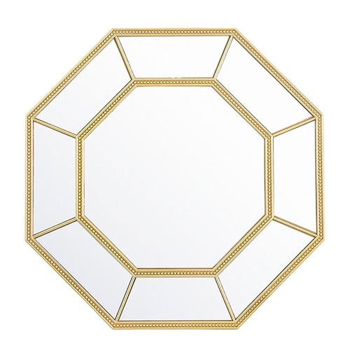 Espelho Evolux Octogonal Huit - Dourado.