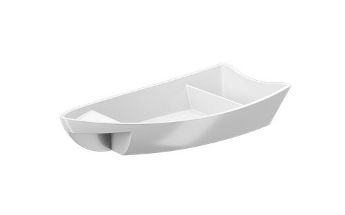 Barco para Sushi 13,9x13,9x6,3cm Branco Coza 27,9 x 13,6 x 5,1 cm Branco Coza