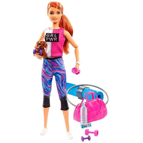Boneca Barbie Conjunto Bem-Estar Yoga GKH73/GJG57 Mattel.