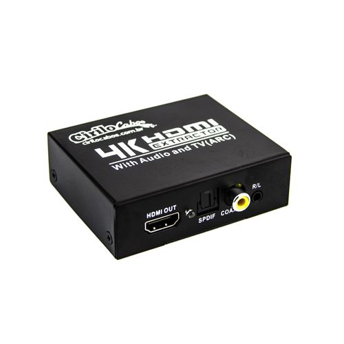 Repetidor HDMI com Extrator de Áudio, RCA, SPDIF - Video Converter