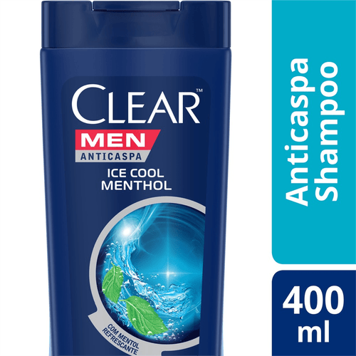 Shampoo Anticaspa Clear Men Ice Cool Menthol 400ml