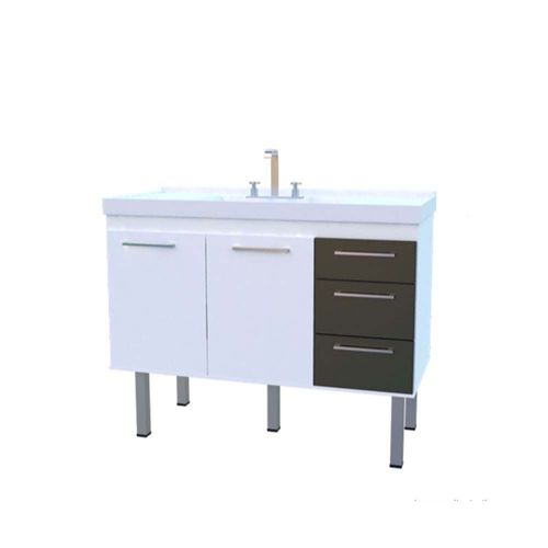 Gabinete de cozinha Hamal 2071 53x114cm branco e preto Cerocha