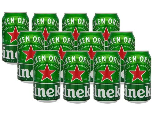 Cerveja Heineken Premium Puro Malte Pilsen Lager - 12 Unidades Lata 350ml Cerveja Heineken Premium Puro Malte Lager - 12 Unidades Lata 350ml