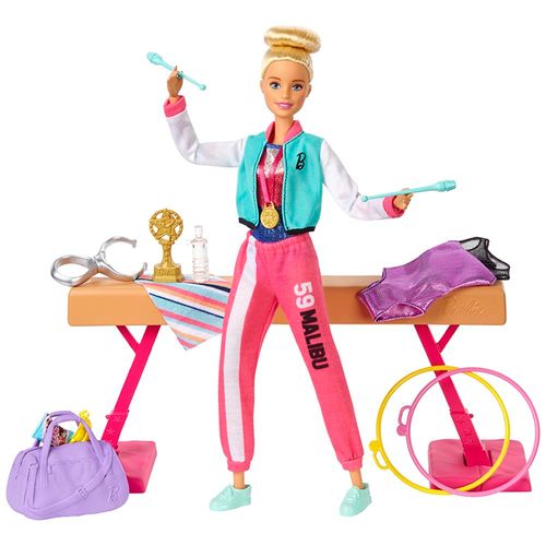 Boneca Barbie Carreiras Mattel Ginasta com Acessórios.