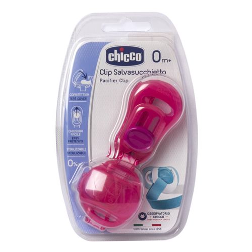 Clip Protetor Chicco para Chupeta - Rosa