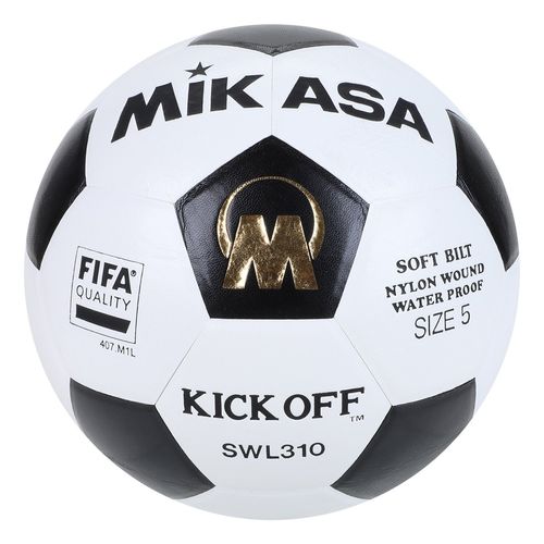 Bola Futebol Mikasa Inspecionada pela FIFA Futevôlei Branco+Preto Único
