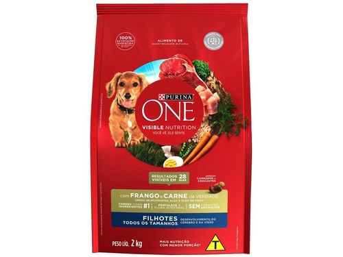 Ração Super Premium para Cachorro Purina One - Frango e Carne Filhote 2kg