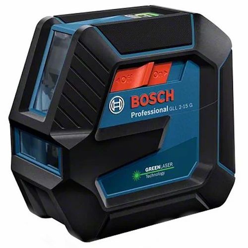 Nível a Laser de Linhas Cruzadas Bosch GLL 2-15 G Raio Ação 15 Metros