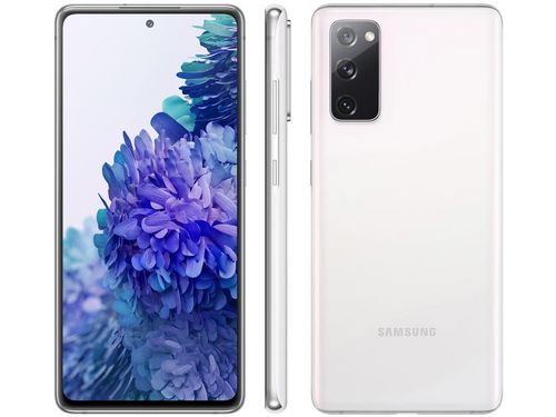 Smartphone Samsung Galaxy S20 FE 128GB Cloud White - 4G 6GB RAM Tela 6,5&quot; Câm. Tripla + Selfie 32MP