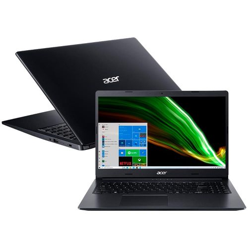 Notebook Acer AMD Ryzen 5-3500U 8GB 512GB SSD Tela 15.6” Windows 10 Aspire 3 A315-23-R6HC