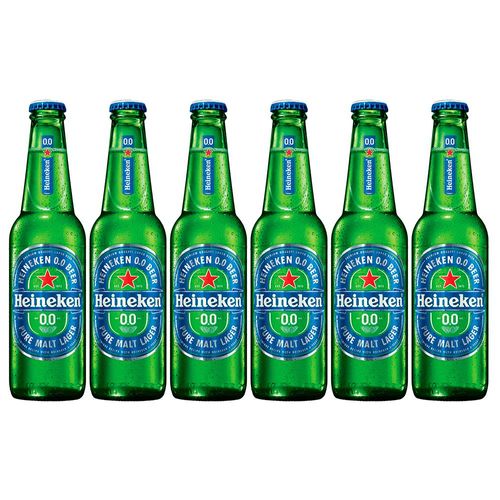 Cerveja Heineken Zero Long Neck 330ml Pack - 6 Unidades