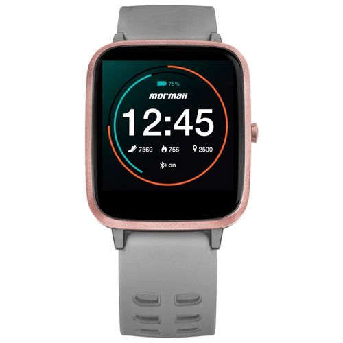 Smartwatch Mormaii Life MOLIFEAC/8K Cinza, Unissex, Bluetooth, Notificações, Batimentos Cardíacos