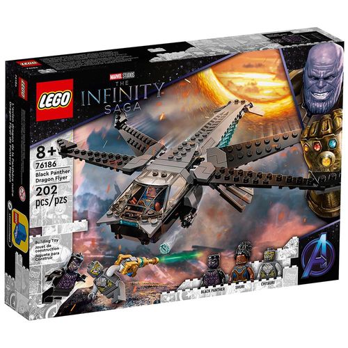 LEGO Marvel Avião Dragão de Black Panther 76186 - 202 Peças