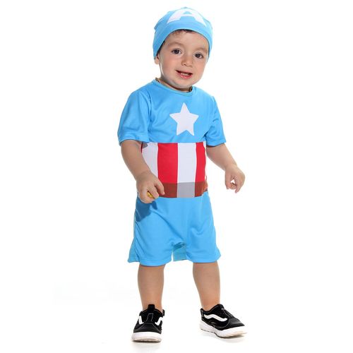 Fantasia Capitão América Bebê - Vigadores - Marvel  M