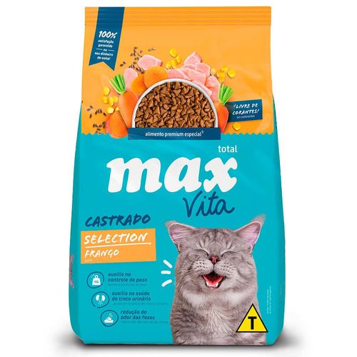 Ração Max Vita Cat Castrado Selection Frango – 20kg