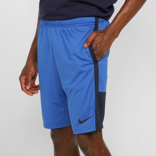 Short Nike Dri-Fit Knit Hybrid 9In Masculino Azul+Preto P
