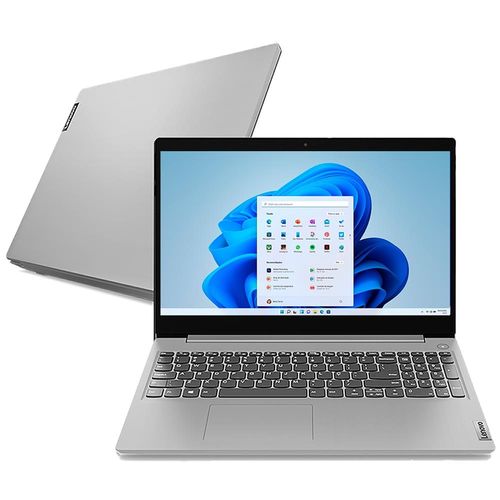 Notebook Lenovo Dual Core 4GB 128GB SSD Tela 15.6” Windows 11 Ideapad 3i 82BU0006BR