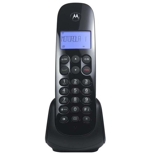 Telefone Digital Sem Fio Motorola MOTO700 com Identificador de Chamadas e Visor - Preto