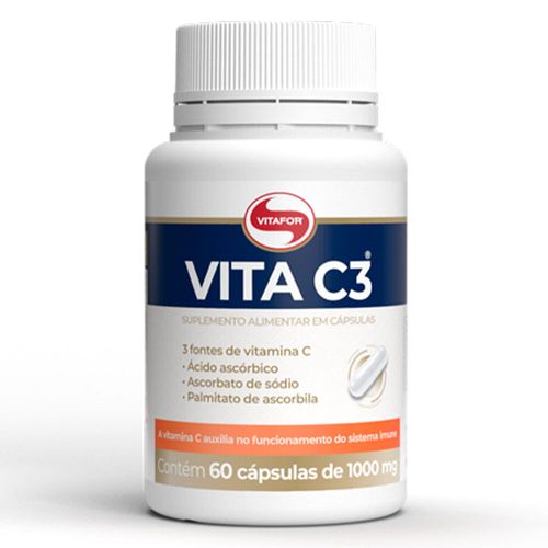 Vita C3 (1000mg) 60 Cápsulas - Vitafor (Venc. 05/2022) Vita C3 (1000mg) 60 Cápsulas - Vitafor