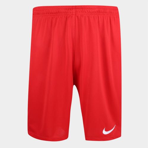 Calção Nike Park III Dri-Fit Masculino Vermelho+Branco G