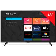 AOC Roku TV Smart TV LED 43” Full HD 43S5195/78 com Wi-fi, Controle Remoto com Atalhos, Roku Mobile, Miracast, Entradas HDMI e USB.