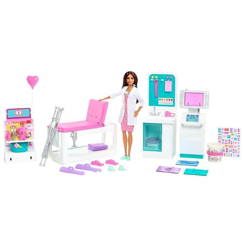 Boneca Barbie Profissões Mattel - Playset Clínica Médica