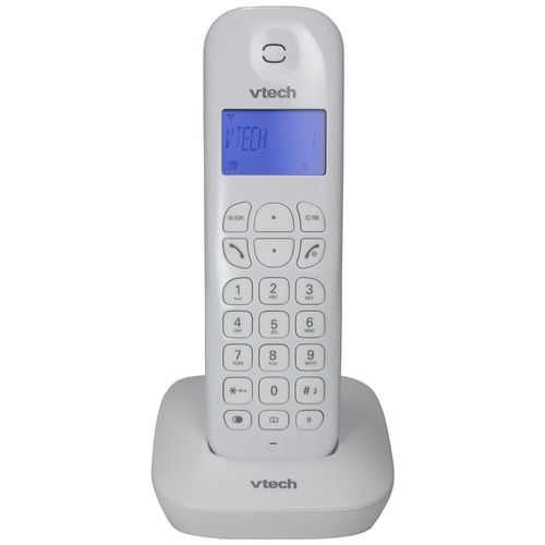 Telefone Digital Sem Fio Vtech VT680-W com Identificador de Chamadas, Visor e Teclado Iluminado - Branco.