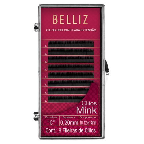 Cílios para Alongamento Belliz - Mink C 020 Mix 1 Un