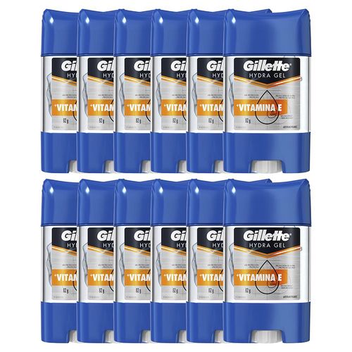 Desodorante Gillette Hydra Gel 82 g Masculino Gel 12 Unidades