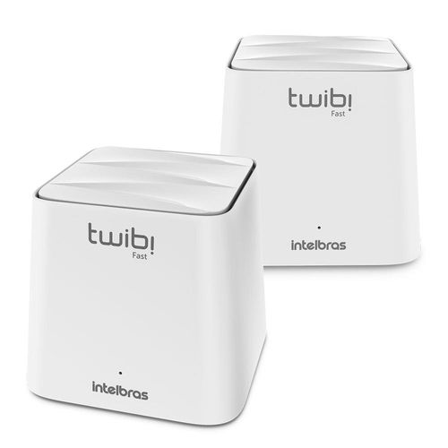 Kit Roteador Wireless Intelbras Twibi Fast Branco - 2 Unidades.