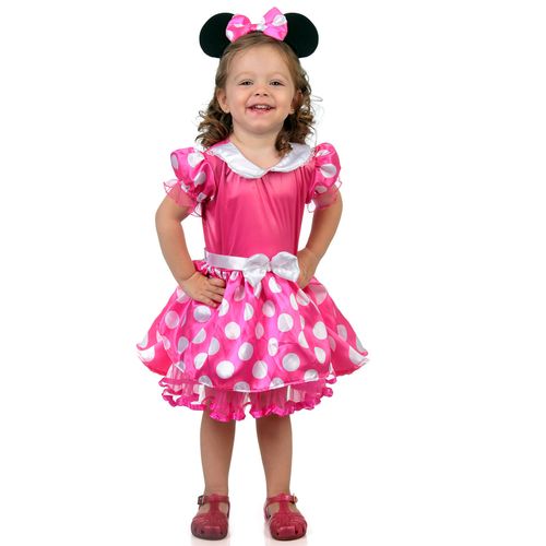 Fantasia Minnie Bebê Rosa - Disney  M