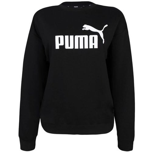 Moletom Puma Essentials Logo Crew Fl Feminino Preto G