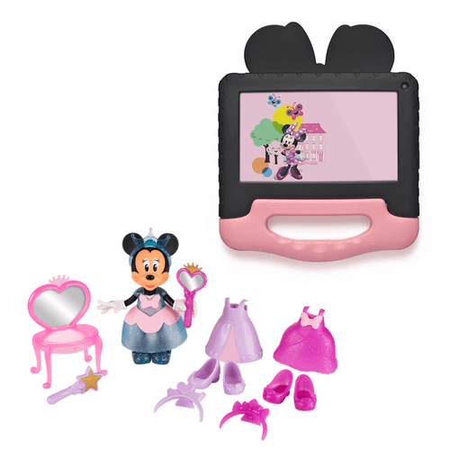 Combo Kids - Tablet Multilaser Minnie Mouse Wi Fi Tela 7 Pol, 16GB Quad Core e Minnie Fashion Doll Princess Multikids - BR1123K BR1123K
