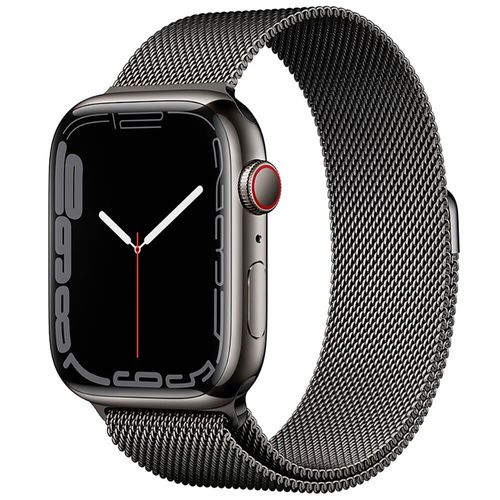 Apple Watch Series 7 GPS + Cellular, 45mm Caixa Grafite de Aço Inoxidável com Pulseira Esportiva Grafite