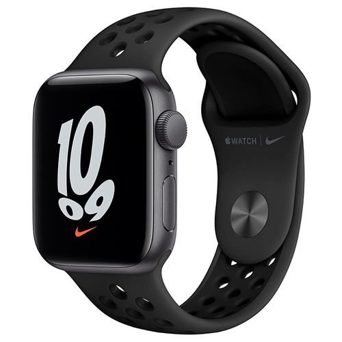 Apple Watch Nike SE GPS, 40mm Caixa Cinza-espacial de Alumínio com Pulseira Esportiva Nike Cinza-carvão/preto