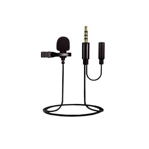 Microfone de Lapela  com Auxiliar para Fone Model JH-043-A