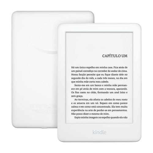 Kindle Amazon 10ª Geração com 8GB, Tela de 6” e Iluminação Embutida – Branco.
